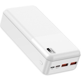 Resim Xipin PX723 Hızlı Şarj Özellikli LED Işık Göstergeli Dual USB Taşınabilir Powerbank 30000mAh - Beyaz 