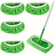 Resim Gaojunshop01 4 Parça Yeşil Yıkanabilir Süper Emici Paspas Pedi Islak Kuru Zemin Temizlik 