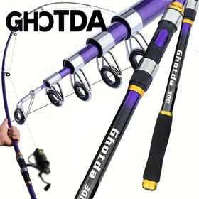 Resim GHOTDA Yeni Tasarım Yüksek Kaliteli Deniz Çubuğu Ultra Hafif / Karbon Fiber + Grafen Fiber Balıkçılık Çubuğu 210/240/270/300/360 Modeller Teleskopik Balıkçılık Çubuğu Karbon Fiber Döner Çubuk Uçan Balıkçılık için Uygun 