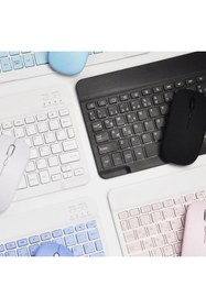 Resim VOOKA Bluetooth Kablosuz Klavye Ve Mouse Seti Kablosuz Klavye Renkli 150h Şarjlı 