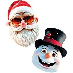 Resim 2'li Yılbaşı Maske Seti 