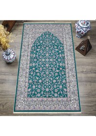 Resim Dijital Baskılı, Yıkanabilir, Yumuşak Dokulu Çocuk Ve Yetişkin Seccade S-dot-123 Yeşil 