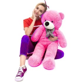Resim Sole 90 cm Papyonlu Peluş Ayıcık - % 100 Yerli 