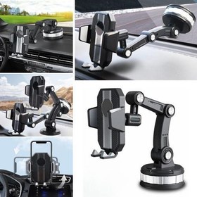 Resim Buffer® Jel Vantuzlu Cama Takılabilen Güçlü 360 Derece Dönebilen Ayarlanabilir Araç Içi Vantuzlu Tel 