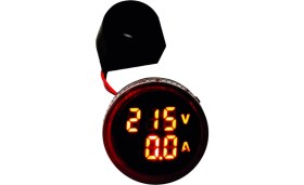 Resim Ampermetre - Voltmetre 22MM Akım Trafolu 220V Kırmızı 