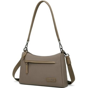 Resim Smart Bags Twill Dimi Kumaş Kadın Omuz Çantası 3325 Kahve 