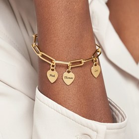 Resim Kişiselleştirilmiş Kazınmış İsim Özel Bilezik Paslanmaz Çelik Kare Tel Zinciri 1-5 İsim Kalp Altın Şans Bileklik Kadınlar Takı Hediye 