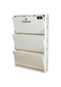 Resim 3 X3 Düşer Kapaklı Geniş Ayakkabılık 9 Çift Ayakkabı Dolabı 115 Beyaz 