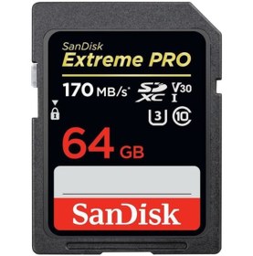 Resim Sandisk 64 Gb Sdxc Extreme Pro 170 Mb/S Hafıza Kartı 