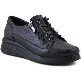 Resim Beety 25ka-505 Hakiki Deri Comfort Kadın Ayakkabı Siyah 