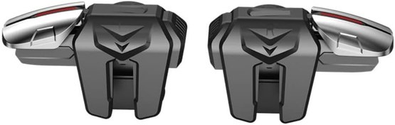 Resim DollaTek Telefon Oyun Kumandası için Mobil Oyun Tetikleyici Alaşım Gamepad Joystick Aim L1R1 Tuş Düğmesi 