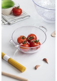 Resim Akrilik Şeffaf Mini Pirinç Süzgeçi & Bakliyat Süzgeçi 3 Su Bardağı Ölçülü Açık 