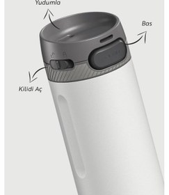 Resim Stevig 4 Action Trigger-control Çelik Termos 500 Ml Snow White St-229 Beyaz 