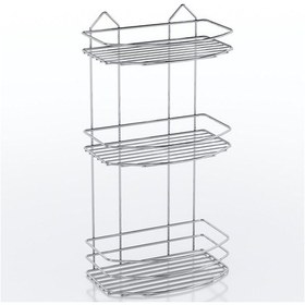 Resim Teknotel Üç Katlı Banyo Duş Rafı Krom Bk009 Krom 