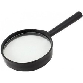 Resim Plastik Siyah Yuvarlak Kolu 100mm Dia Büyüteç 5x Büyüteç Siyah 