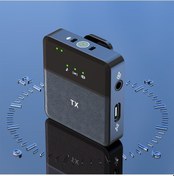 Resim Rogfer Sx9 1 Tx + 2 Rx Akıllı Gürültü Azaltma Yaka Kablosuz Mikrofonu Type-c 