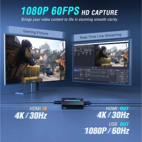 Resim Braventa Collection Fifine Ampligame Video Yakalama Kartı, Hd 1080 60 Fps, Sesli Video, Oyun, Canlı Yayın Için, Ps4/wind 