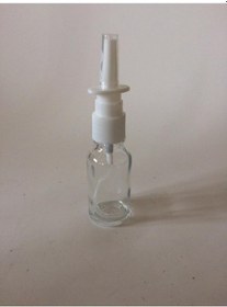 Resim 20Ml Şeffaf Cam Şişe Burun Sprey Başlık Beyaz (10 Adet) 