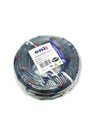 Resim Onli 2+1 0.50mm 100Metre Dış Ortam CCTV Kamera Kablosu Siyah 