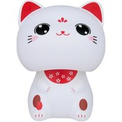 Resim Şanslı Kedi, Büyük Kafalı Ve Gözleri Açık, Başını Sallayan Süs 