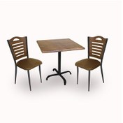 Resim Beymobilya Indigo Werzalit Kare - Merdiven Tip 2Li Fiskos Seti (60X60) 