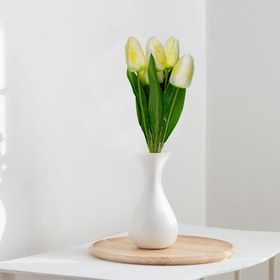 Resim Q-Art Lale Demeti Yapay Çiçek - Beyaz 