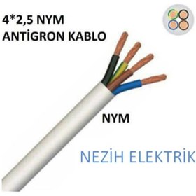Resim Altın Kablo 4X2.5 Nym Antigron Tam Bakır 