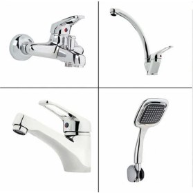 Resim ARÇE Banyo + Evye + Lavabo Bataryası + Duş Takımı 