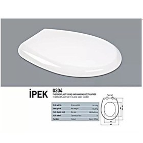 Resim Nkp İpek Amortisörlü+tak Çıkar Klozet Kapağı Beyaz 