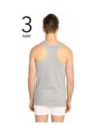 Resim Erkek Siyah Askılı 3'lü Paket Ribana Spor Atlet 001 