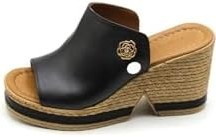 Resim Genel Kadın Mammamia 6115z Kadın Deri Dolgu Topuk Terlik Shoes 