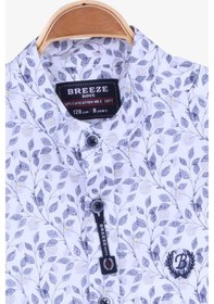 Resim Breeze Erkek Çocuk Gömlek Çiçek Desenli Beyaz (8-14 Yaş) (546543176) 
