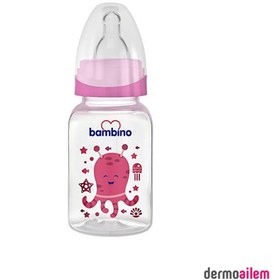 Resim Bambino Klasik Pp Biberon 150 Ml Pembe Ahtapot B018 0-6 Ay 