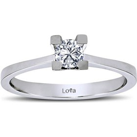 Resim Lova E Renk 0,25 Karat Pırlanta Tektaş Yüzük - 1030024 
