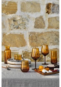 Resim Rakle New Iconic 4'lü Su Kadehi Seti Amber 490 Cc Renkli 