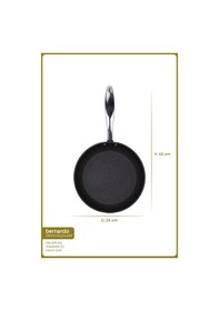 Resim Bernardo Prime Stone Tava Siyah 24cm 001 Siyah 