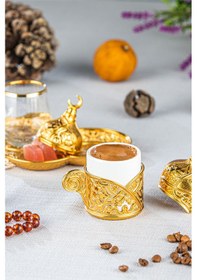 Resim Ziyafet Tek Kişilik Sunum Damat Kahve Fincanı 