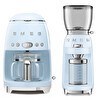 Resim Smeg DCF02PBEU Pastel Mavi Filtre Kahve Makinesi ve CGF01PBEU Kahve Öğütme Makinesi Seti 