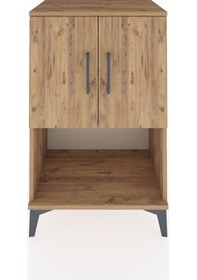 Resim Hyperion Komodin 2 Raflı 2 Kapaklı 60x44x96 Çam-çam Atlas Çam 