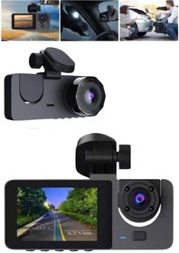 Resim Kanonik Education Araç İçi Dikiz Kamerası Sürüş Kaydedici 3 Lensli DVR Kamera 