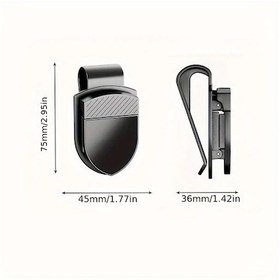 Resim Gaojunshop01 Karbon Fiber Güneşlik Gözlük Tutucu Açık Gri Abs Reçine Kulp 