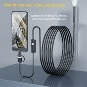 Resim Video endoskop, LED mini kamera, araba tamiri ve iç motor muayenesi, kanalizasyon borusu görsel inceleme aracı, gerçek zamanlı yüksek çözünürlüklü görüntü iletimi, yalnızca Android/PC cihazlar için, üç bir arada arayüz, iOS cihazları desteklenmiyor 