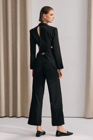 Resim Morgan Siyah Asimetrik Kesim Blazer - M 