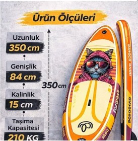 Resim Paddle Board Sup Bodi Cyber Cat Şişme Stand 350x84x15cm Full Set 