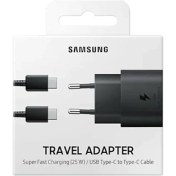 Resim MobileGaraj Samsung Note 8 Note 9 TA80 25W Şarj Başlığı ve Type-C To Type-C 1m Siyah Kablo 