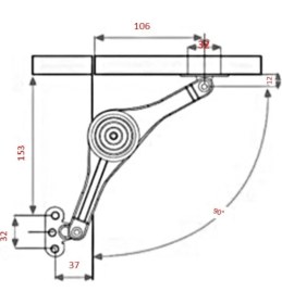 Resim Yahya Kalkar / Düşer Mobilya Kapak Makası | Şeffaf Plastik, Cırcırlı Dolap Pistonu 