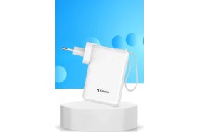 Resim Torima Taşınabilir Batarya 10000 Mah Type-C Hızlı Şarj Dijital Göstergeli 22,5W Powerbank TRM-1017 Beyaz 