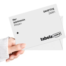 Resim Baskılı Davetiye Zarfı - 100 / 13x18 cm / 1+0 (Sadece Siyah) 