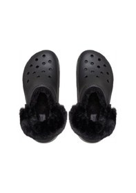 Resim Crocs Columbia Classic Platform Fuzz Lined Clog Kadın Terlik 212854 Siyah 