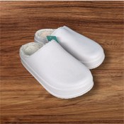 Resim Sonimix erkek kum beji içi kürklü hafif taban ev ofis terlik 